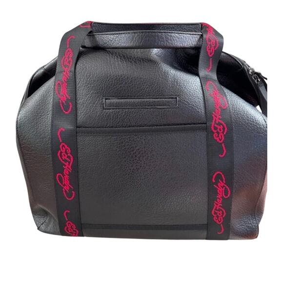 NWT Y2K Ed Hardy Love Kills Slowly Weekender Overnight Travel tote skull flowers - Picture 4 of 10